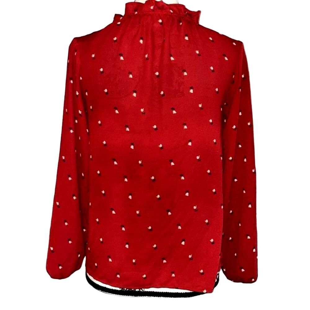 ‎Loft Outlet maroon blouse - Picture 3 of 4